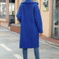 Adrien Planet Royal Blue Collared Neck Button Down Coat