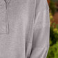 Waffle Buttoned Long Sleeve Top