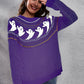 Full Size Ghost Pattern Round Neck Long Sleeve Sweater