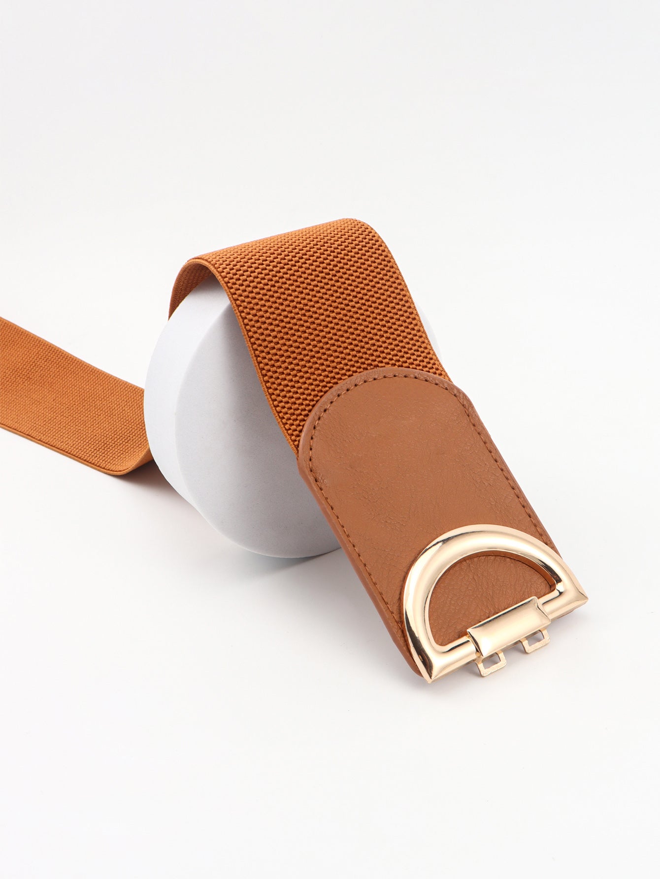 Women's D Buckle Elastic Belt