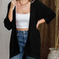 Striped Open Front Knit Cardigan