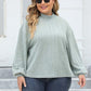 Plus Size Mock Neck Long Sleeve Knit Top