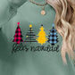 Round Neck Christmas Themed Graphic Long Sleeve Sweatshirt