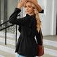 Round Neck Ruffled Peplum Blouse