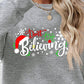 CHRISTMAS THEMED Letter Graphic Long Sleeve Sweatshirt
