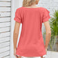 Full Size Square Neck Flutter Sleeve Top