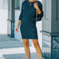 Women's Chloe Dropped Shoulder Button Trim Mini Dress
