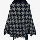 So Defined One Size Houndstooth Fringe Hem Poncho