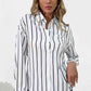 Vertical Stripes Button Down Shirt