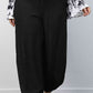 Plus Size Drawstring Black Jogger Pants
