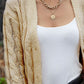 Cable-Knit Button Down Cardigan