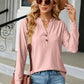 Notched Long Sleeve T-Shirt