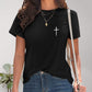 Cross Graphic Round Neck T-Shirt