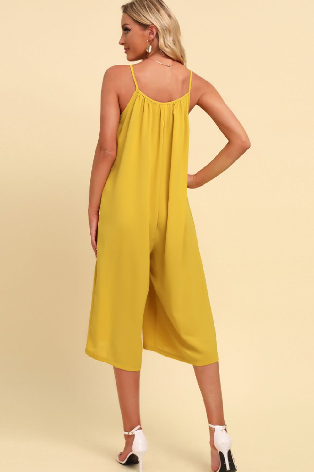 Full Size Spaghetti Strap Scoop Neck Jumpsuit