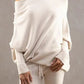 Full Size Boat Neck Batwing Sleeve Knit Top