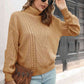 KnittedEmporium Cable-Knit Turtleneck Sweater