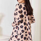 Double Take Printed Button Front Longline Cardigan