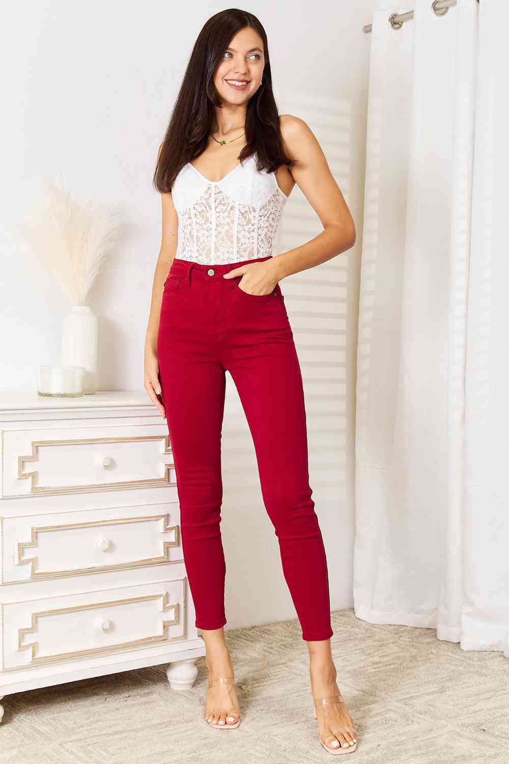 Judy Blue Full Size High Waist Tummy Control Skinny Jeans *