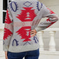 TrendiStyles Printed Round Neck Long Sleeve Sweater 🦋