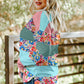 Plus Size Striped Slit Long Sleeve T-Shirt