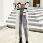 Pocketed Striped Button Up Cardigan