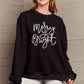 Simply Love Full Size Christmas MERRY AND BRIGHT Graphic Sweatshirt