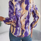 Printed Button Up Long Sleeve Shirt