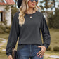 Round Neck Raglan Sleeve Sweatshirt
