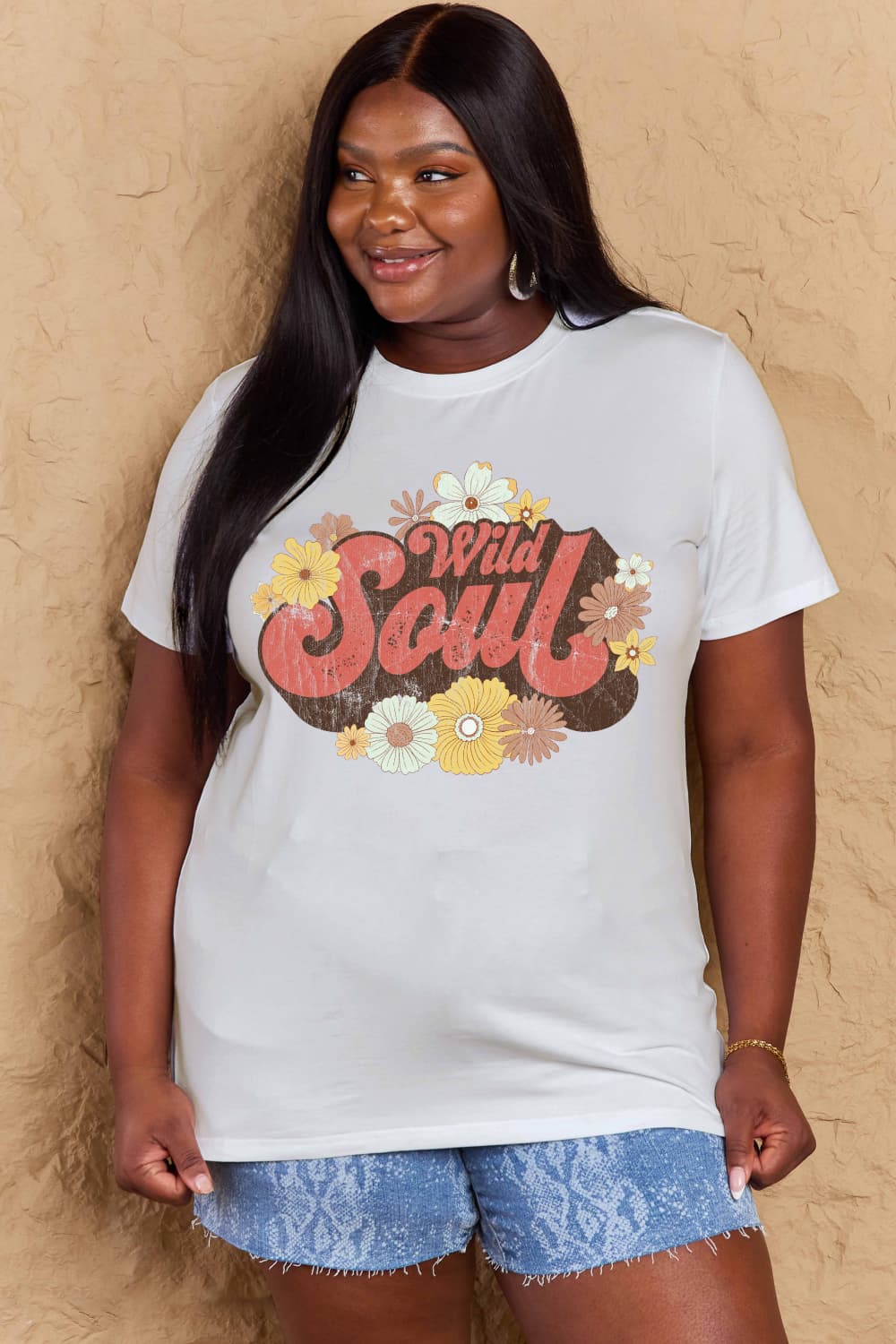 Malibu Dreams Simply Love Full Size WILD SOUL Graphic Cotton T-Shirt