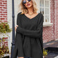 V-Neck Slit Exposed Seam Sweater
