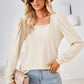 Square Neck Puff Sleeve T-Shirt