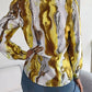 Printed Button Up Long Sleeve Shirt