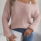Allissa Asymmetrical Neck Cold Shoulder Long Sleeve Sweater