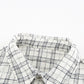 S&T Black Plaid Color Block Curved Hem Shirt Jacket