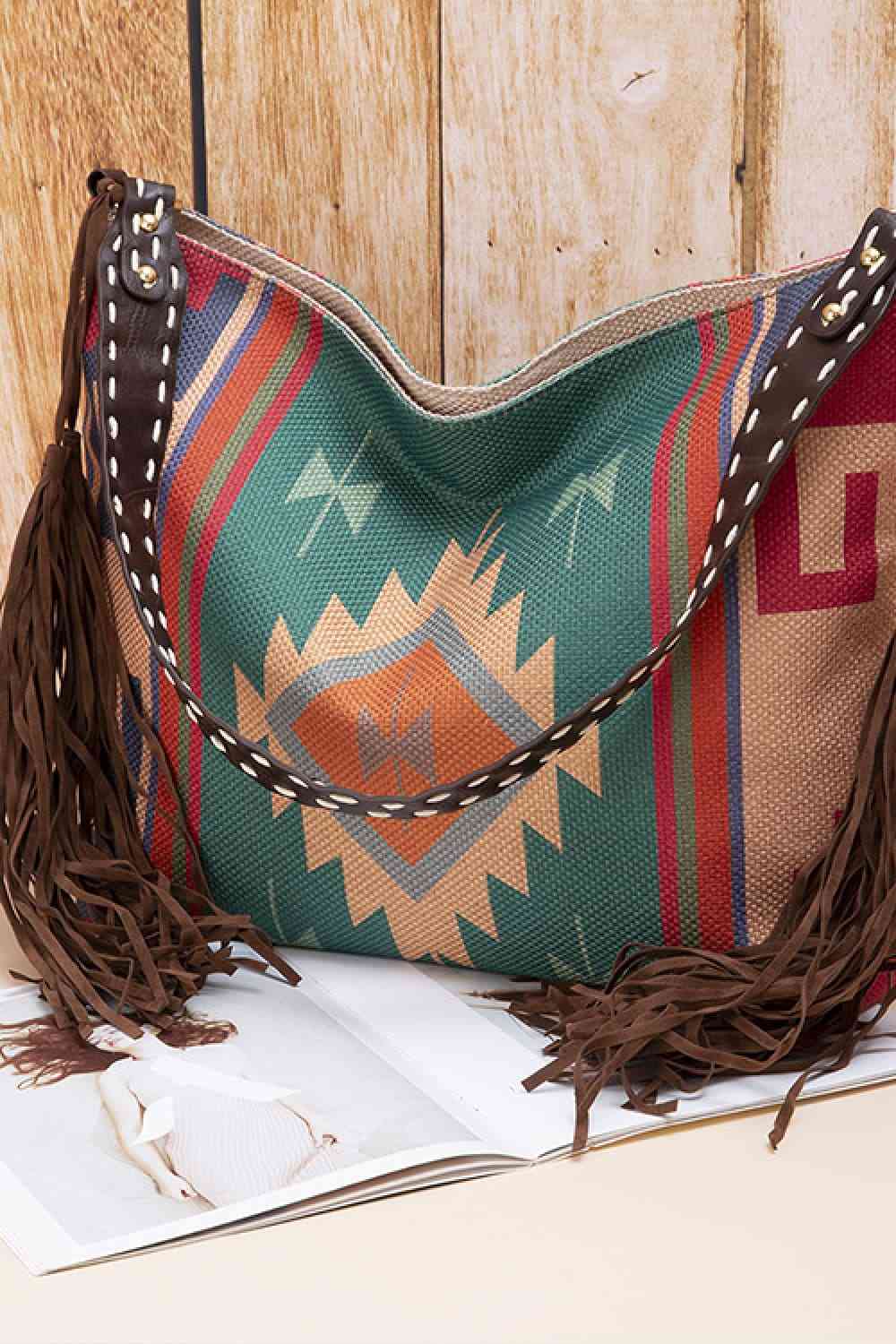 Amelia Southwestern Geometric Canvas Tote Bag