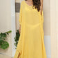 One Size V-Neck Three-Quarter Sleeve Cover-Up