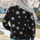 Full Size Dandelion Print Round Neck Slit Sweatshirt