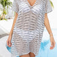 Openwork V-Neck Short Sleeve Cover Up