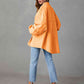 Full Size Dropped Shoulder Raw Hem Jacket