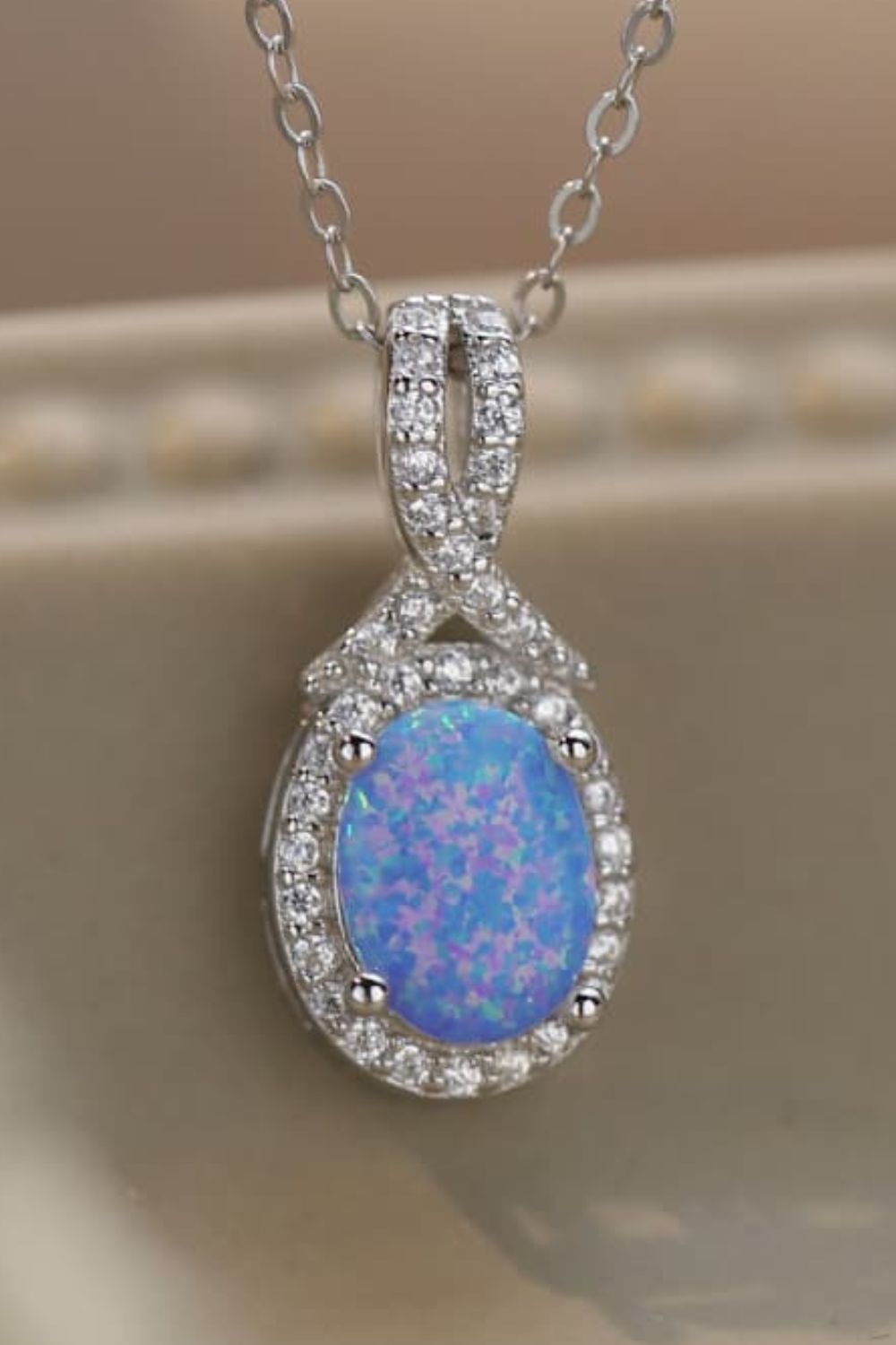 Women's Feeling My Best Opal Pendant Necklace