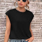 Women's Round Neck Cap Sleeve Top
