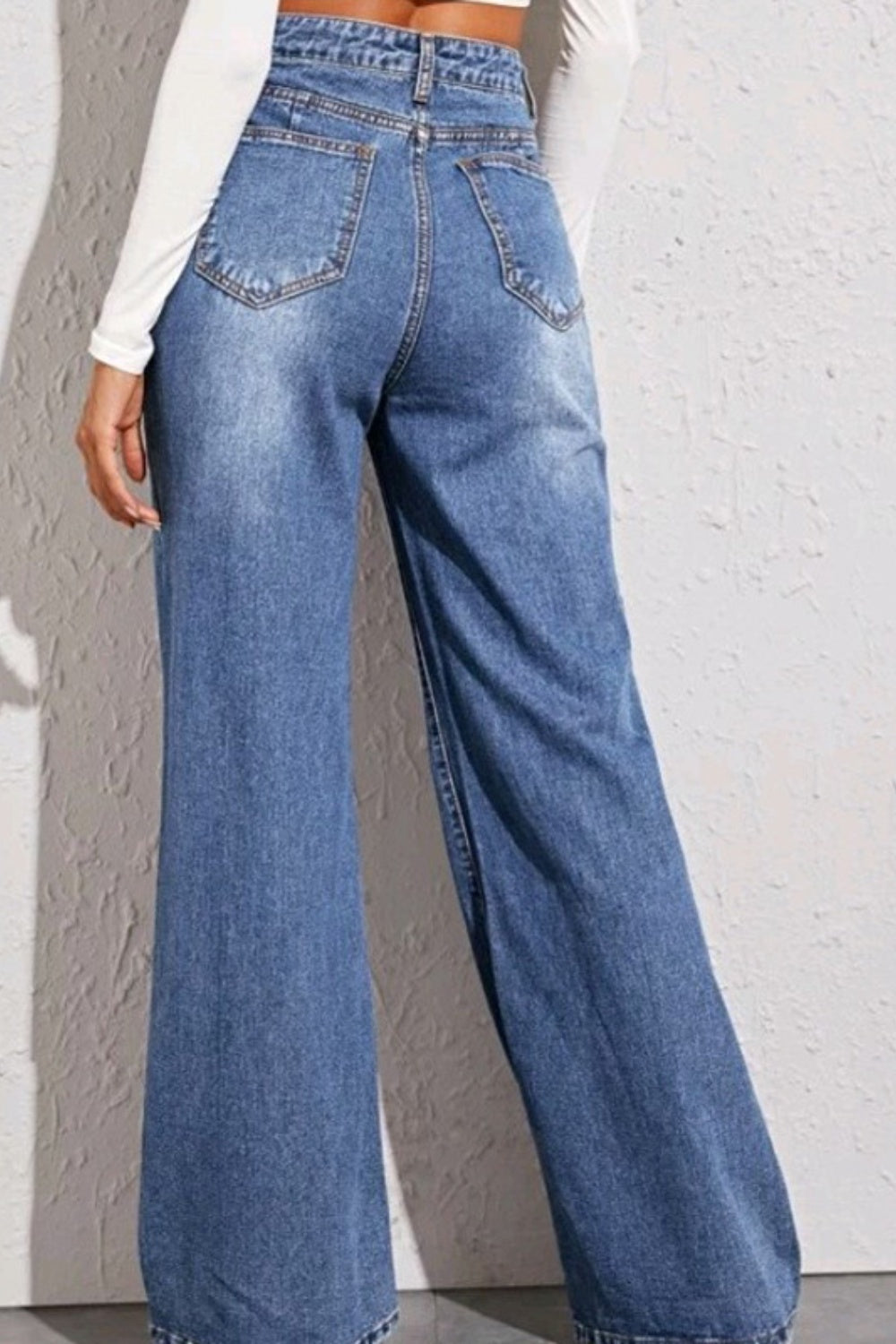 BEYOND CHIC High Waist Wide Leg Jeans