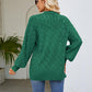 Openwork Open Front Lantern Sleeve Cardigan