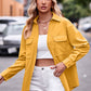 Full Size Dropped Shoulder Longline Shirt with Pockets