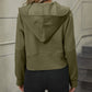 Malibu Dreams Zip-Up Raglan Sleeve Hoodie with Pocket