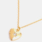 Zircon Heart Shape 14K Gold-Plated Pendant Necklace