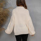 Collared Neck Zip-Up Knit Top