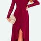 Full Size Lace High-Low V-Neck Dress