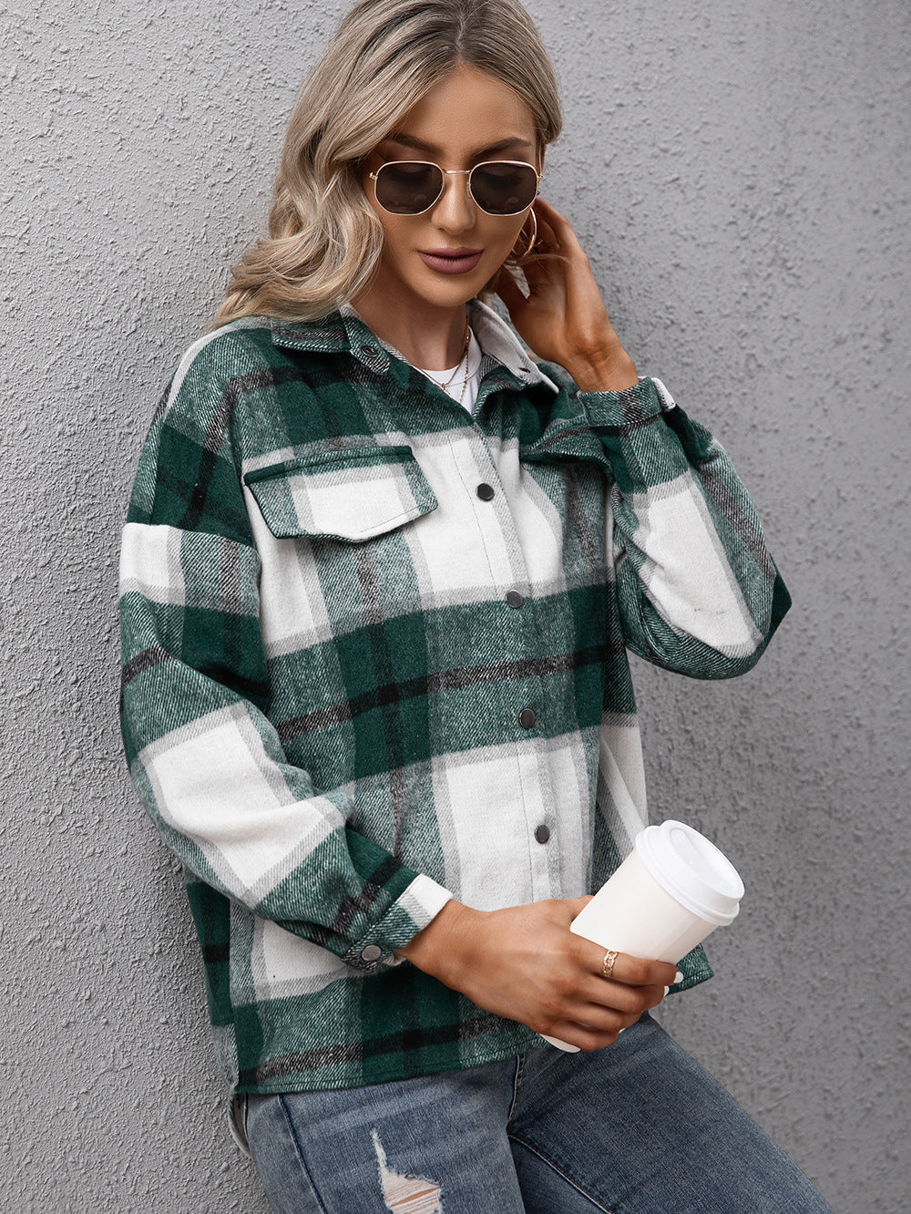 Outer Adventure Plaid Long Sleeve Shirt Jacket