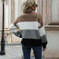 Color Block Round Neck Sweater